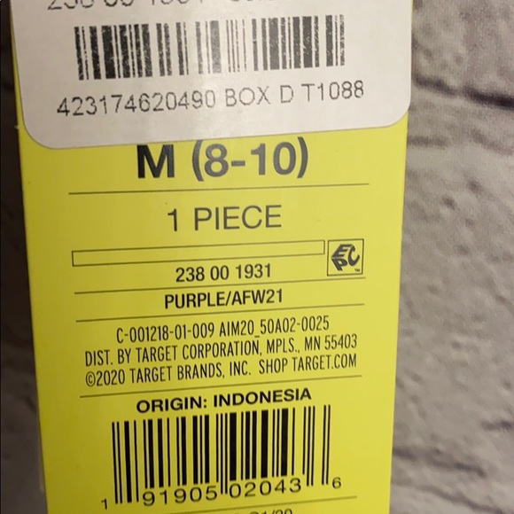 Purple One Piece Swimsuit Medium #BB020 - Picture 3 of 8